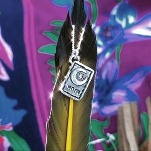 Handmade Sterling Silver Mini Tarot Card Necklace